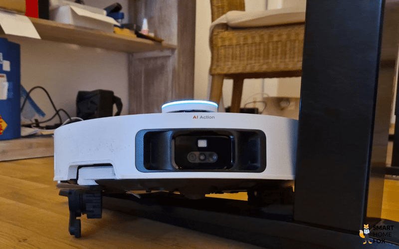 dreame x50 ultra überwindet im Test eine 4,2 cm hohe Türschwelle.